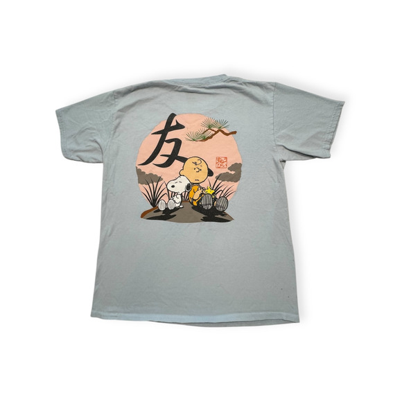 Peanuts Grey Crew Neck Short Sleeve Cotton Men All Seasons T-Shirt Size Large - Picture 2 of 6